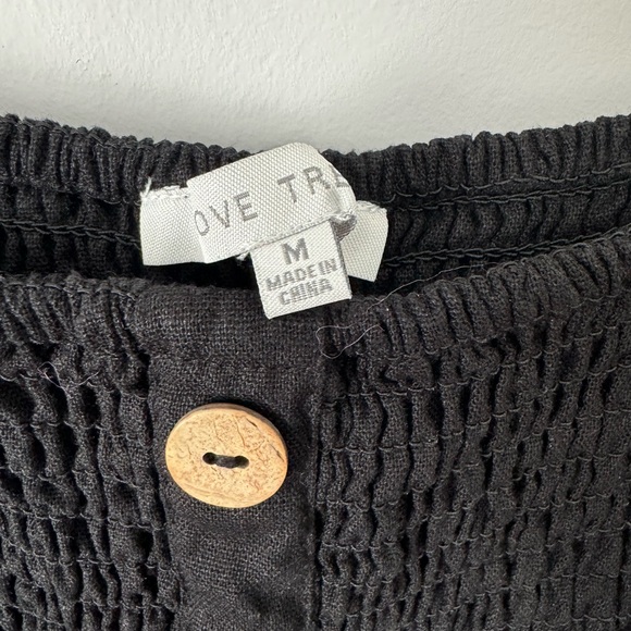 NWOT - Love Tree Linen Blend Jumpsuit - black - size medium - Picture 3 of 4